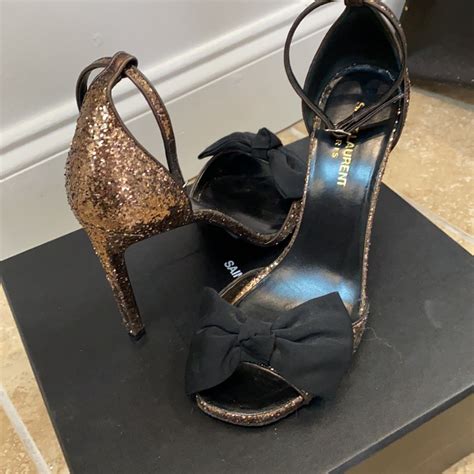 ysl sparkly heels|ysl heels for sale.